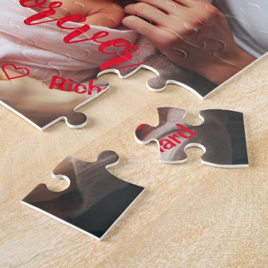 Erste Valentinstag zusammen | Benutzerdefiniertes Puzzle (Seite)