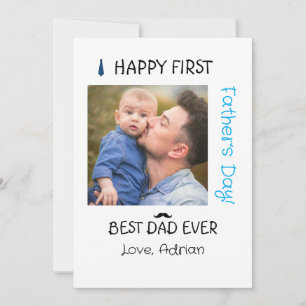 Erste Vater-Tags-Typografie-Foto-Gruß Feiertagskarte