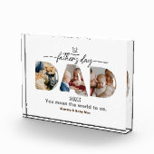 Erste Vatertag 3 Fotos Collage Plaque (Rechts)