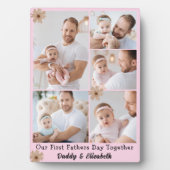 Erste Vatertag Foto Collage Fotoplatte (Vorderseite)