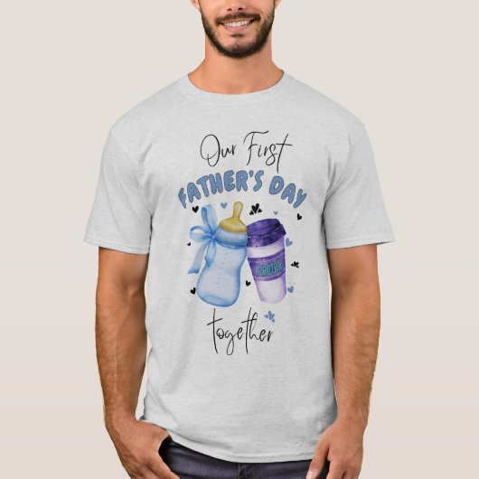 Erste Vatertag - Matching Outfit / Blau T-Shirt (Vorderseite)