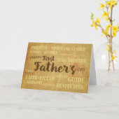 Erste Vatertagsqualitäten Karte (Gelbe Blume)