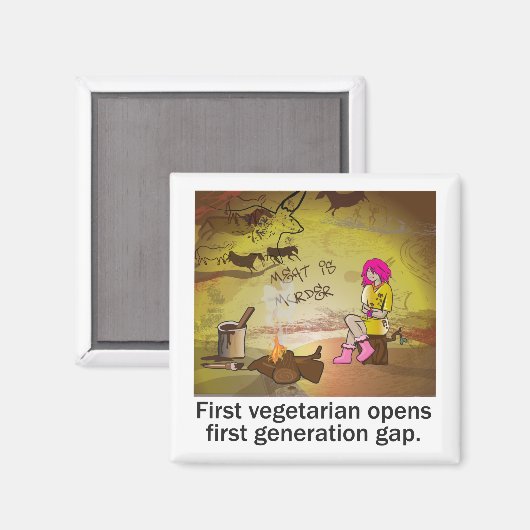 Erste Vegetarian Magnet (Vorderseite/Rückseite)