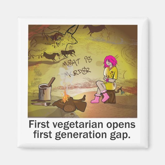 Erste Vegetarian Magnet (Vorne)