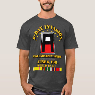 Erste Vereinigte Staaten D Day w Svc Ribbons T-Shirt