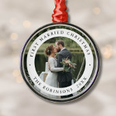 Erste Verheiratete Weihnachten mit maßgeschneidert Ornament Aus Metall
