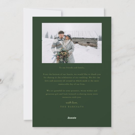 Erste Verheiratete Weihnachten Neuvermähltes Foto (Rückseite)