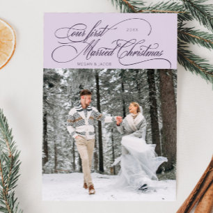 Erste Verheiratete Weihnachten Neuvermähltes Foto