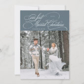 Erste Verheiratete Weihnachten Neuvermähltes Foto  (Vorderseite)