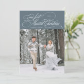 Erste Verheiratete Weihnachten Neuvermähltes Foto  (Stehend Vorderseite)