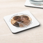 Erste Verheiratete Weihnachts-Custom-Foto Getränkeuntersetzer (Linke Seite)