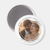 Erste Verheiratete Weihnachts-Custom-Foto Magnet (Vorderseite/Rückseite)