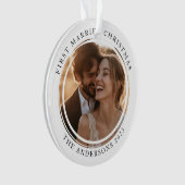 Erste Verheiratete Weihnachts-Custom-Foto Ornament (Vorderseite)