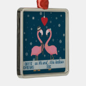 Erste verheiratete Weihnachtsbramingos Ornament Aus Metall (Rechts)