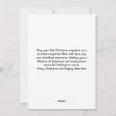 Erste Verheiratete Weihnachtsfeier Foto Feiertagskarte (Rückseite)