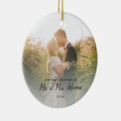 Erste Verheiratete Weihnachtsfeier Frau Double Sid Keramik Ornament (Rechts)