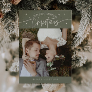 Erste Verheiratete Weihnachtsfeier New Foto Sage G Feiertagskarte