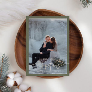 Erste Verheiratete Weihnachtsfeier New Foto Sage G Feiertagskarte