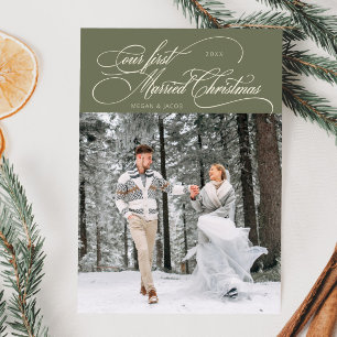 Erste Verheiratete Weihnachtsfeier New Foto Sage G Feiertagskarte