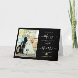 Erste Verheiratete Weihnachtskarte für Mr. und Mrs Karte