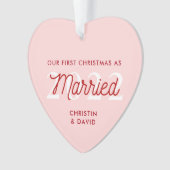 Erste Verheiratete Weihnachtsschmuck | Just Marrie Ornament (Vorderseite)