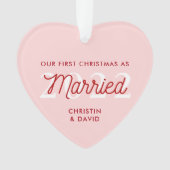 Erste Verheiratete Weihnachtsschmuck | Just Marrie Ornament (Vorderseite)