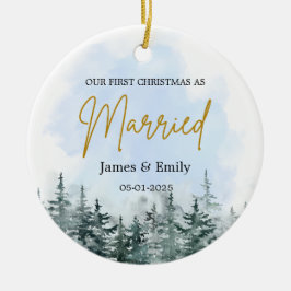 Erste Verheiratete Weihnachtsschmuck, Verheiratete Keramik Ornament