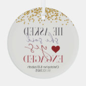 Erste Verlobt Verheiratete Ornament Aus Glas (Rückseite)