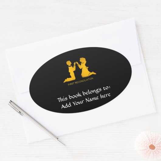 Erste Versöhnung Ovaler Aufkleber (Umschlag)