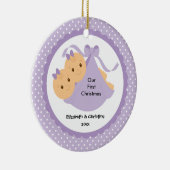 Erste Verzierung des Baby-Zwillings-Babys Keramik Ornament (Rechts)