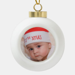 Erste Verzierung des Babys Weihnachts Keramik Kugel-Ornament