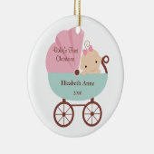 Erste Verzierung des Babys Weihnachts Keramik Ornament (Rechts)