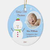 Erste Verzierung des Babys Weihnachts Keramik Ornament (Links)