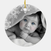 Erste Verzierung des Babys Weihnachts Keramik Ornament (Hinten)