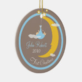 Erste Verzierung des Babys Weihnachts Keramik Ornament (Rechts)