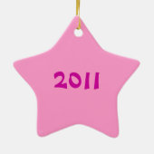 Erste Verzierung des Babys Weihnachts Keramikornament (Hinten)