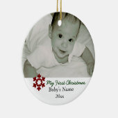 Erste Verzierung des Babys Weihnachts Keramikornament (Rechts)