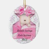 Erste Verzierung des Babys Weihnachts Keramikornament (Rechts)