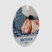 Erste Verzierung des Babys Weihnachts Ornament (Vorderseite)