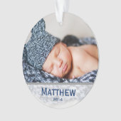 Erste Verzierung des Babys Weihnachts Ornament (Vorderseite)