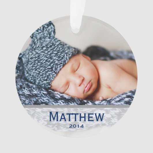 Erste Verzierung des Babys Weihnachts Ornament (Vorderseite)