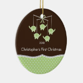 Erste Verzierung des Elefant-beweglichen Babys Keramikornament (Rechts)