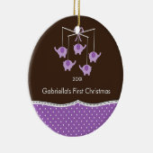 Erste Verzierung des Elefant-beweglichen Babys Keramikornament (Rechts)