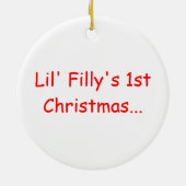 Erste Verzierung des kleinen Keramik Ornament (Hinten)