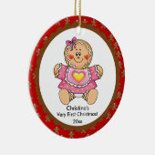 Erste Verzierung des Lebkuchen-Mädchen-Babys Keramik Ornament (Rechts)