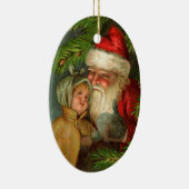 Erste Verzierung des Vintagen Babys Weihnachts Keramikornament (Rechts)