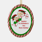 Erste Verzierung des Zuckerstange-Zwillings Keramikornament (Rechts)