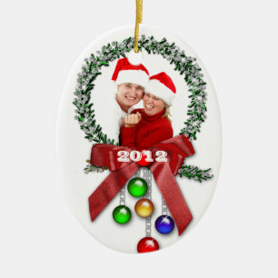 Erste Verzierung FOTO das Weihnachten des Paares Keramikornament