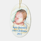 Erste Verzierung PMACarlson Babys Weihnachts Keramik Ornament