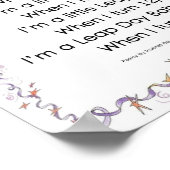 ERSTE VIER LEAP JAHRE Poster 12,56" x 10,35" (Ecke)